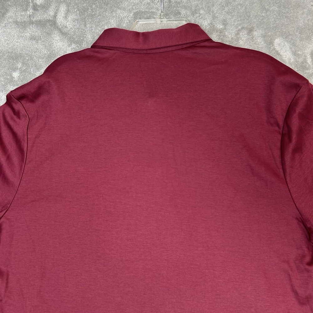 Charles Tyrwhitt Mens Medium Long Sleeves Polo Wine Red Shirt 100% Cotton Shirt - Picture 7 of 16